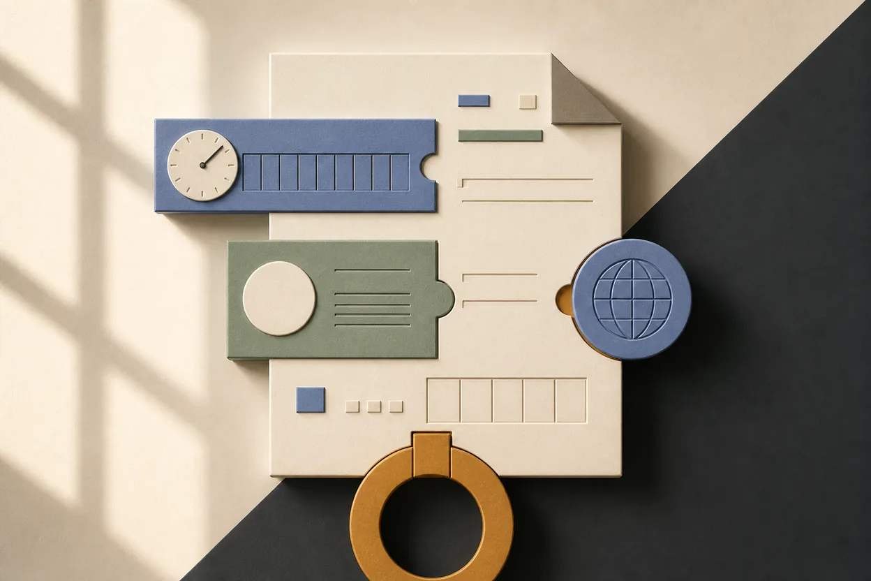 Hourly, project, international, and retainer modules assembled into one invoice