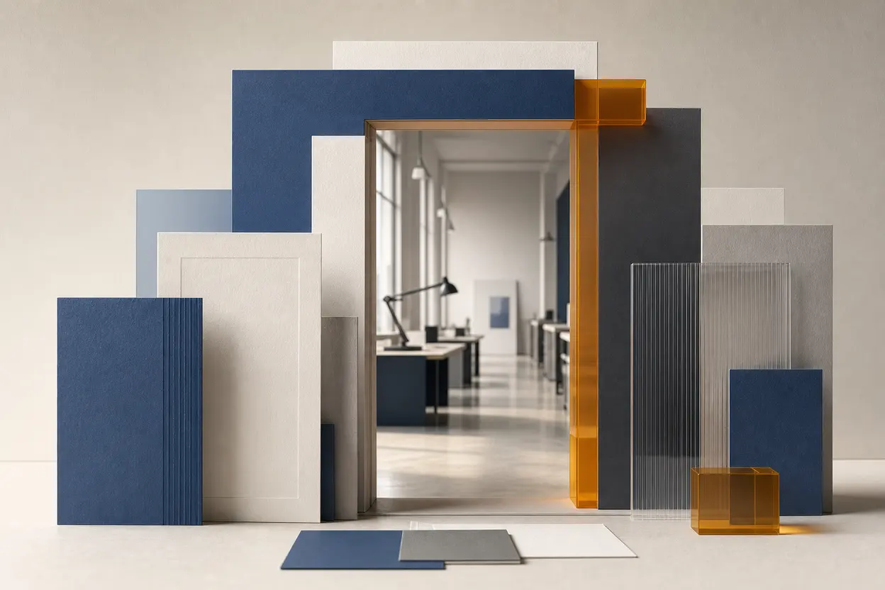 Template-led invoice documents beside a live workspace pathway